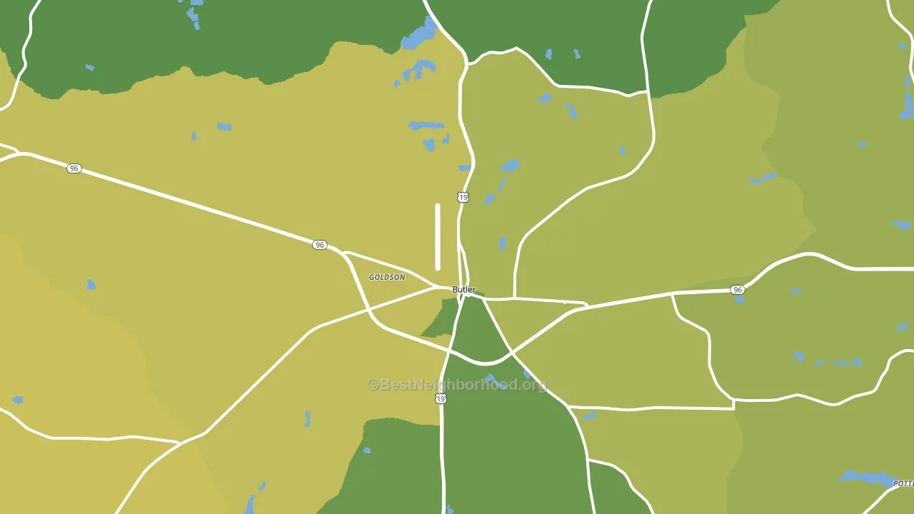 31006, GA block-group voter-turnout map