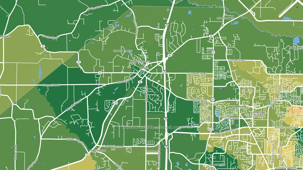 31008, GA block-group voter-turnout map