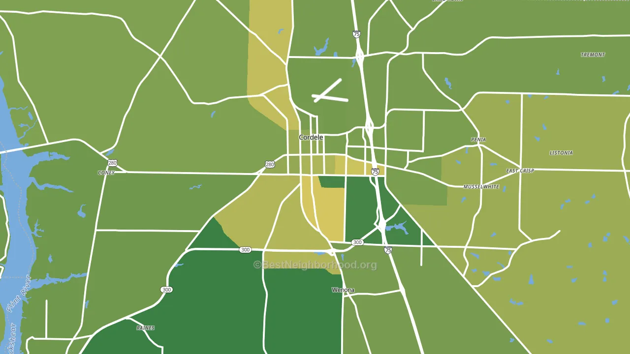 31015, GA block-group voter-turnout map