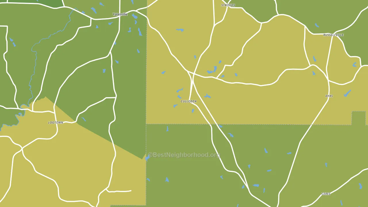 31016, GA block-group voter-turnout map