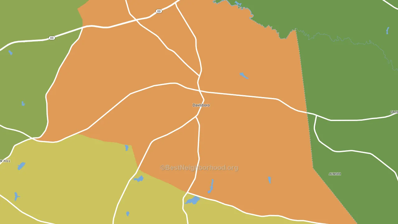 31018, GA block-group voter-turnout map