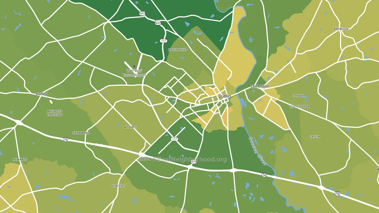 31021, GA block-group voter-turnout map