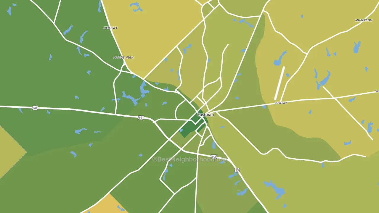 31023, GA block-group voter-turnout map