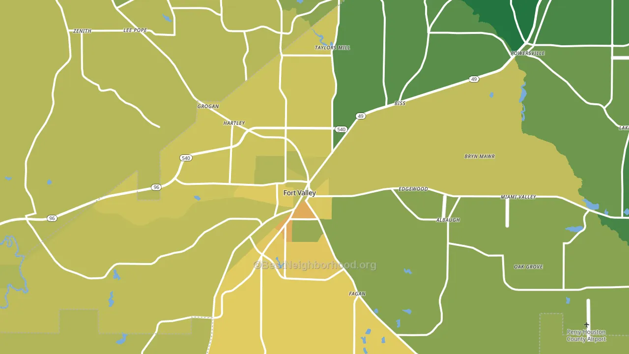 31030, GA block-group voter-turnout map