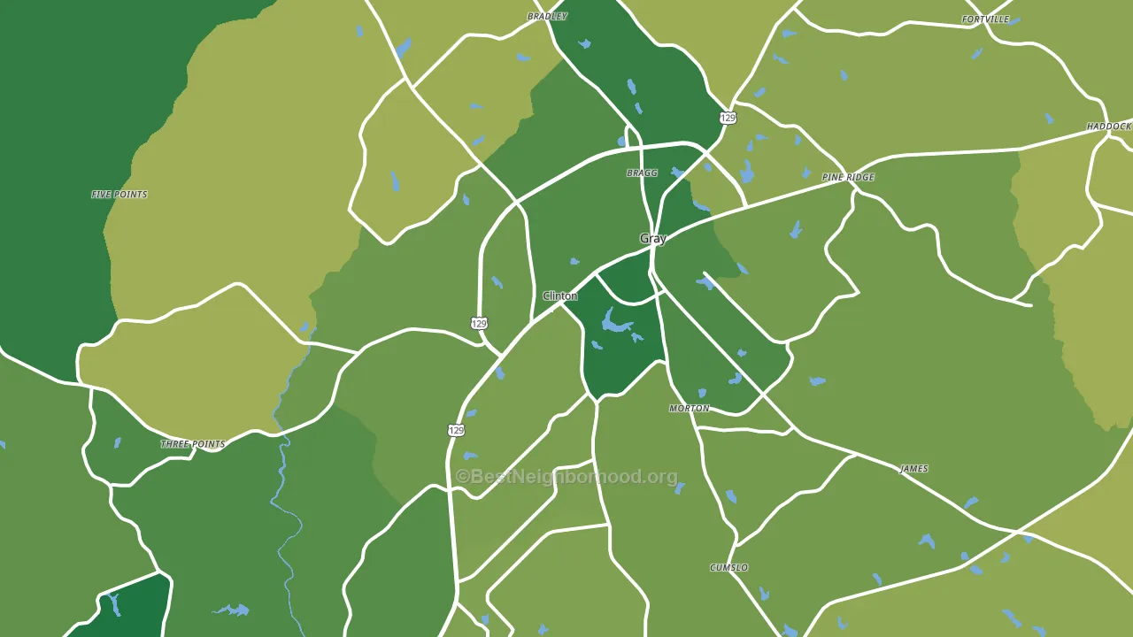 31032, GA block-group voter-turnout map