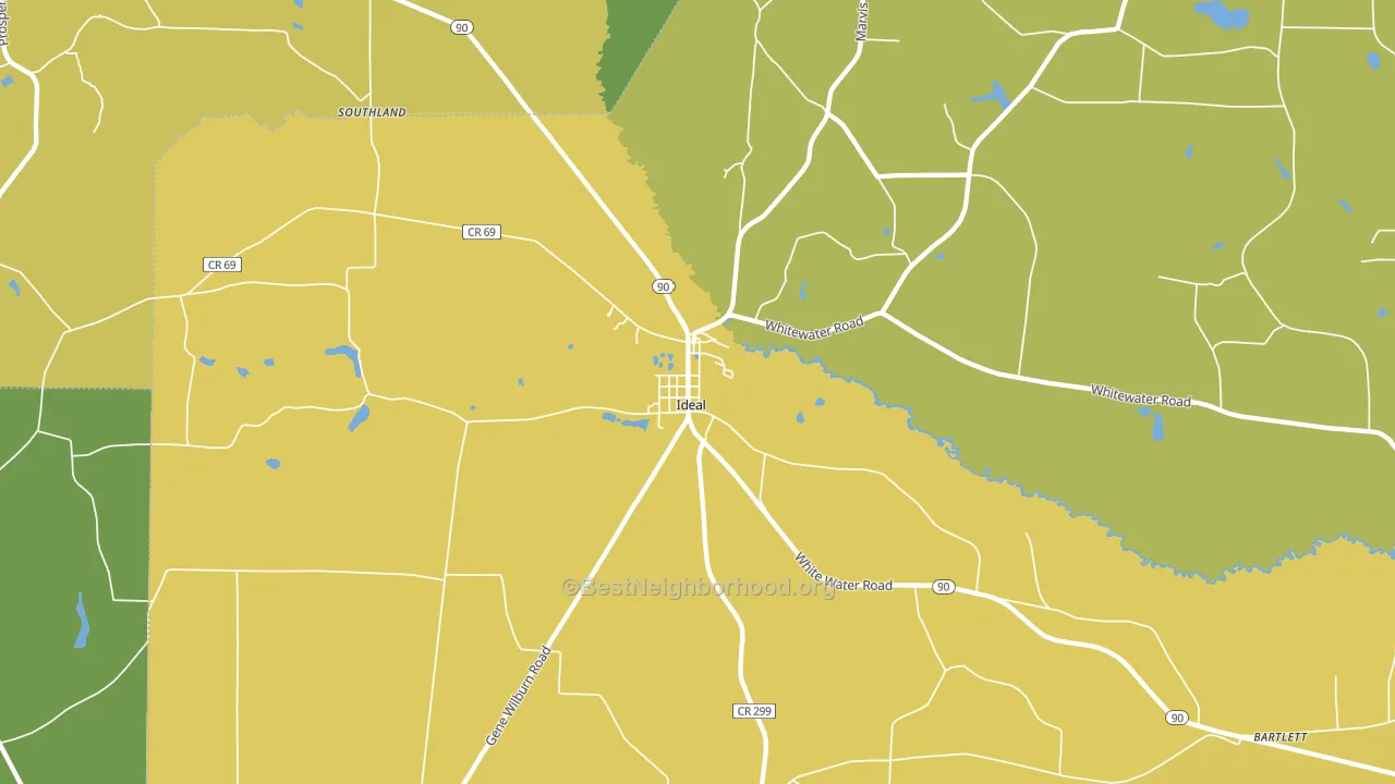 31041, GA block-group voter-turnout map
