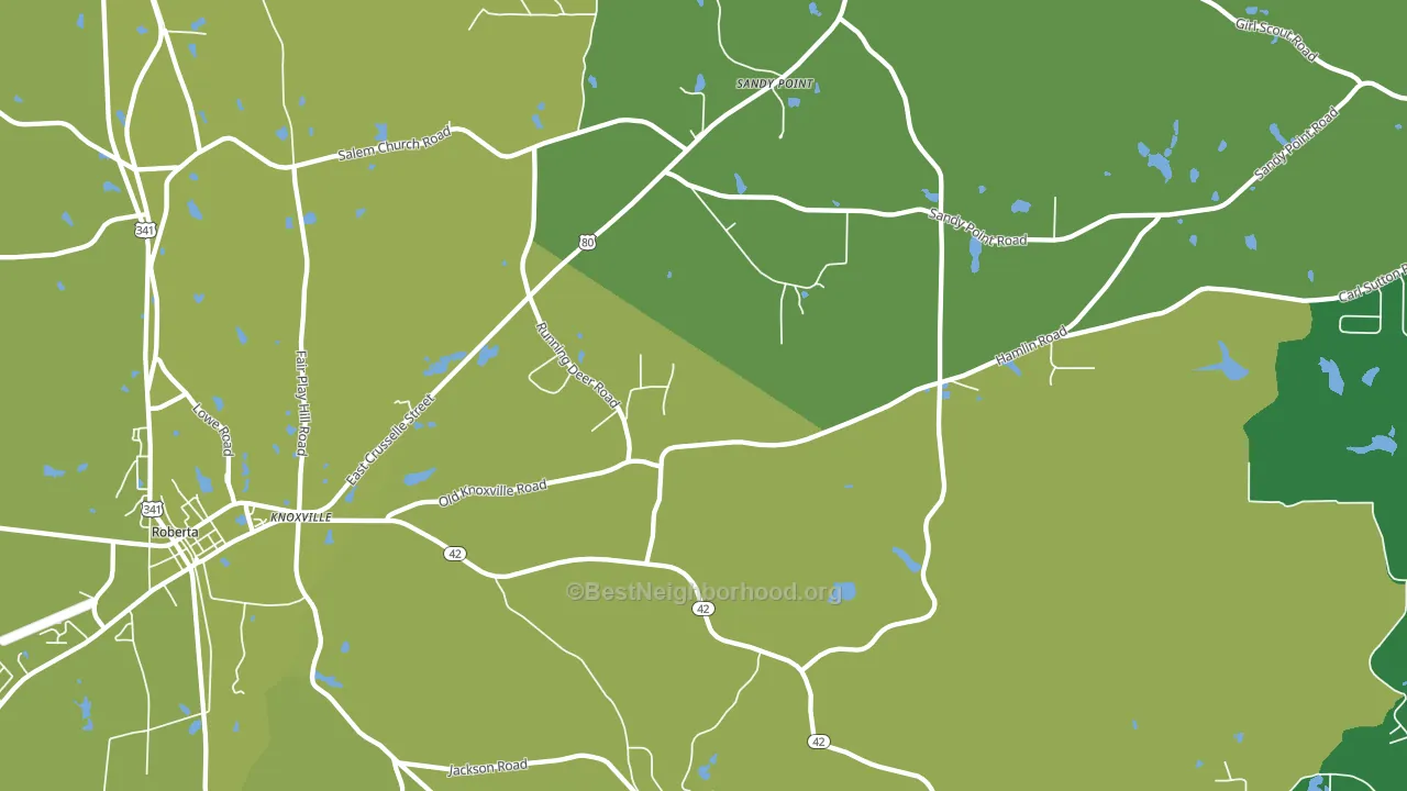 31050, GA block-group voter-turnout map