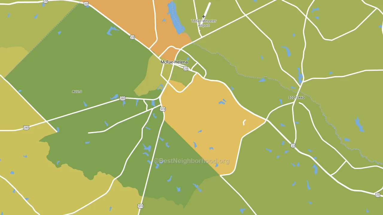 31055, GA block-group voter-turnout map