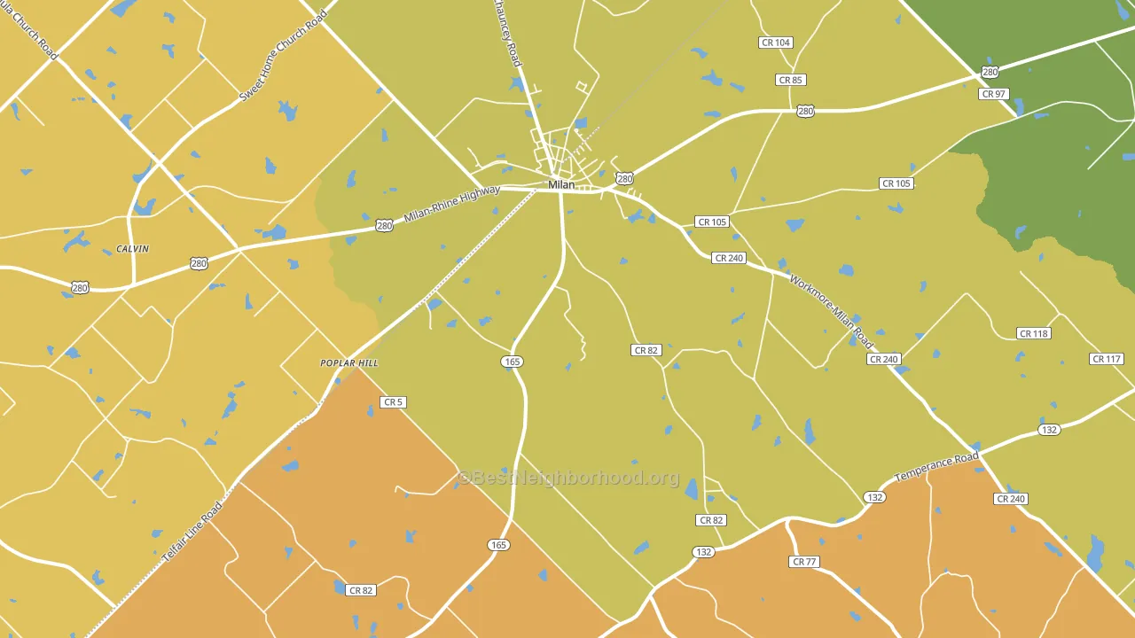 31060, GA block-group voter-turnout map