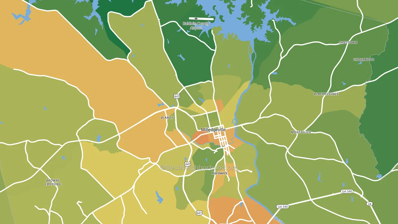 31061, GA block-group voter-turnout map