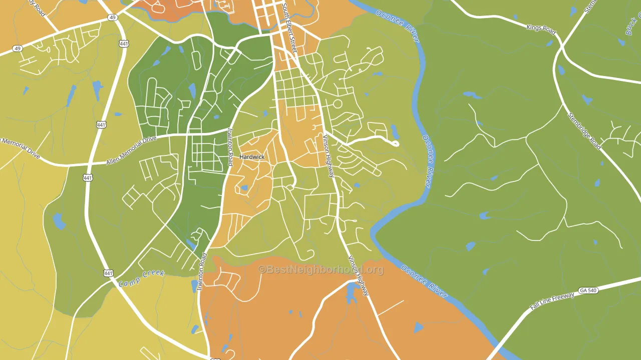 31062, GA block-group voter-turnout map