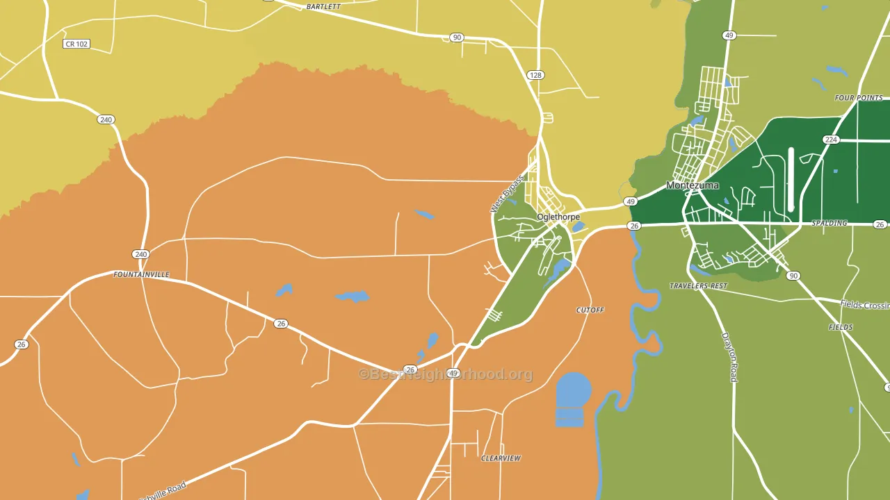 31068, GA block-group voter-turnout map