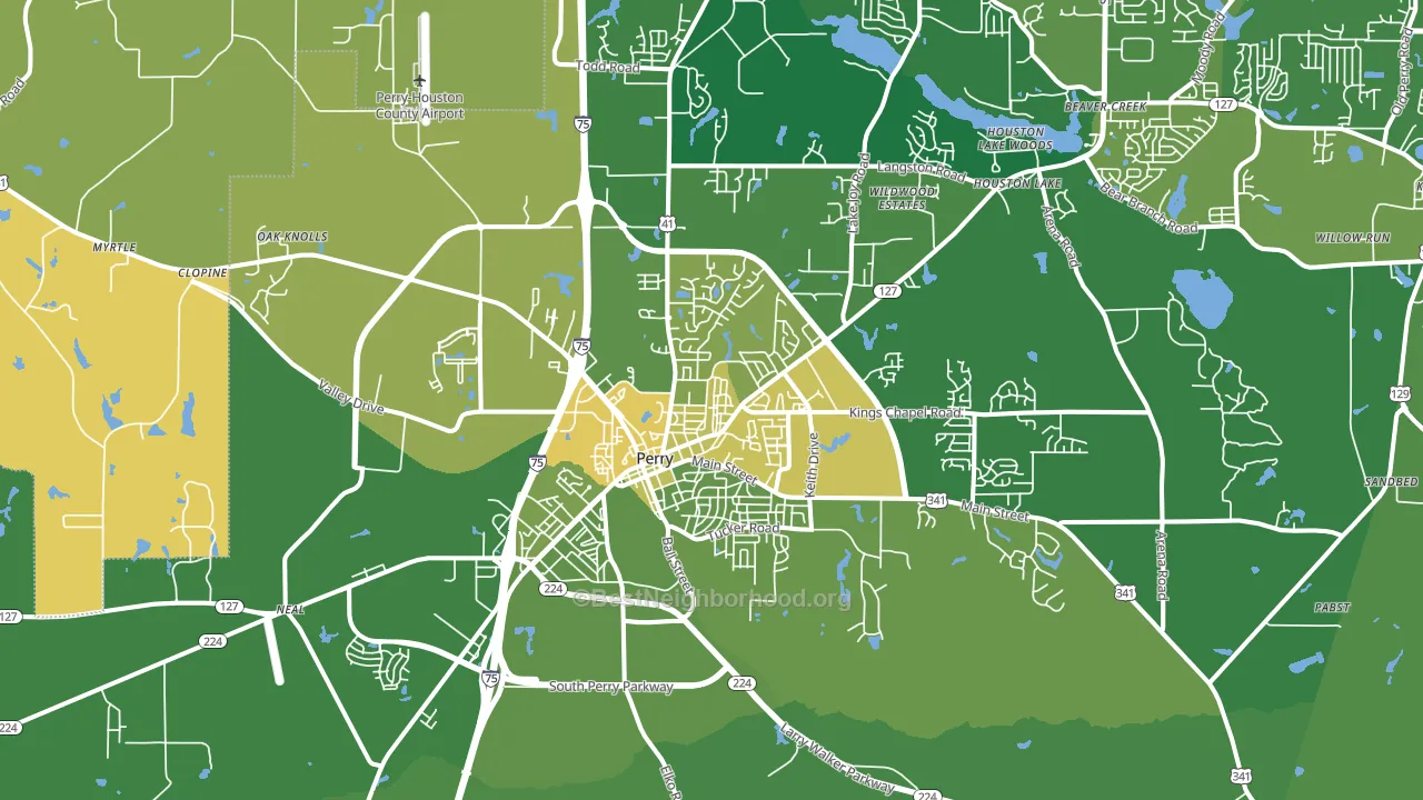 31069, GA block-group voter-turnout map