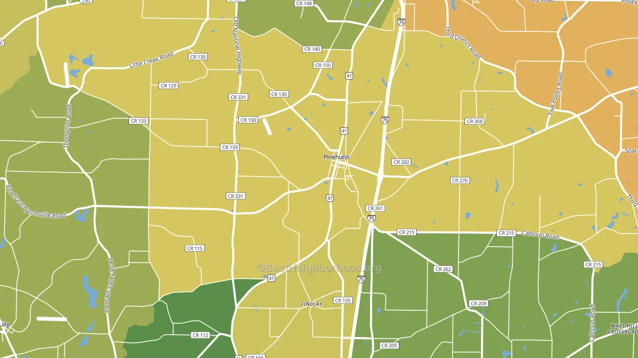 31070, GA block-group voter-turnout map