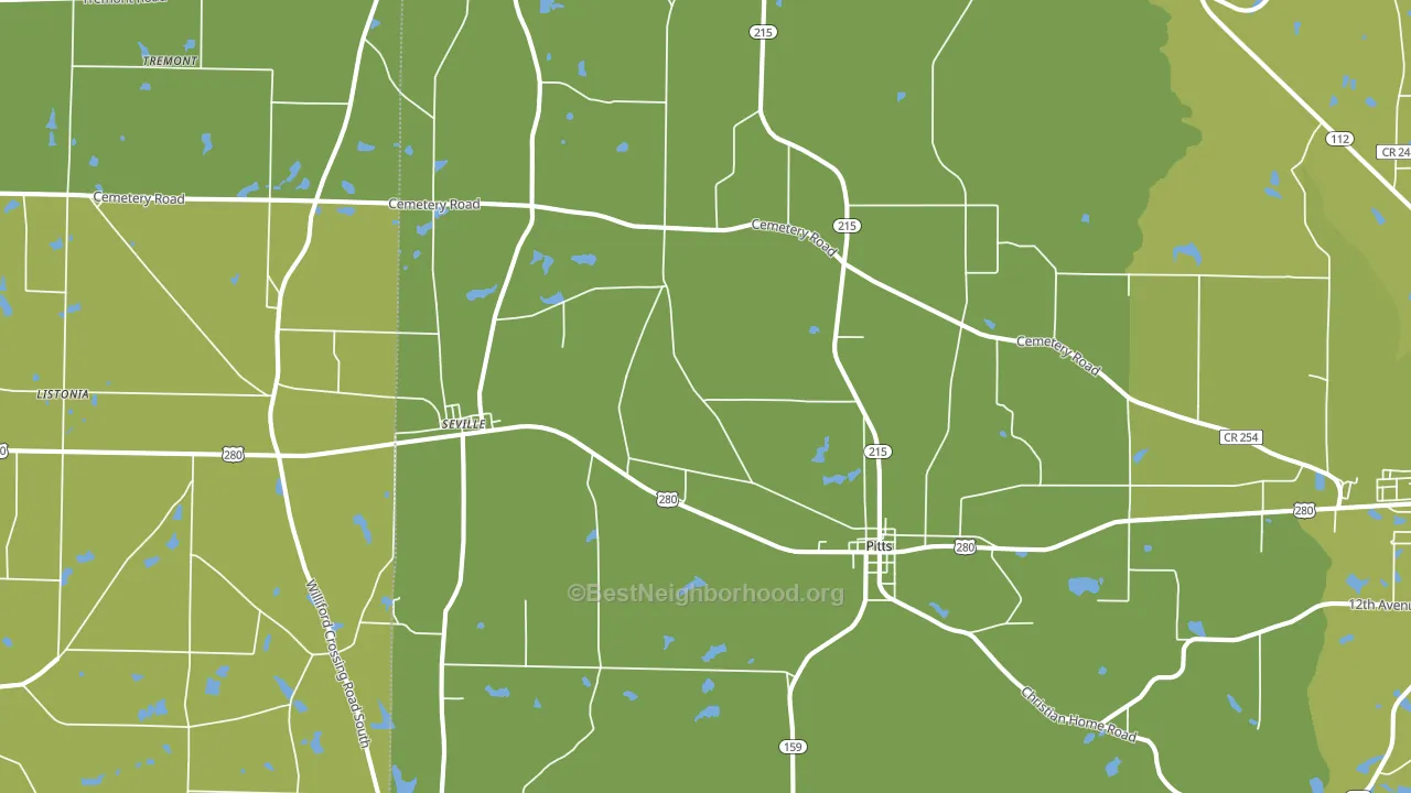 31072, GA block-group voter-turnout map