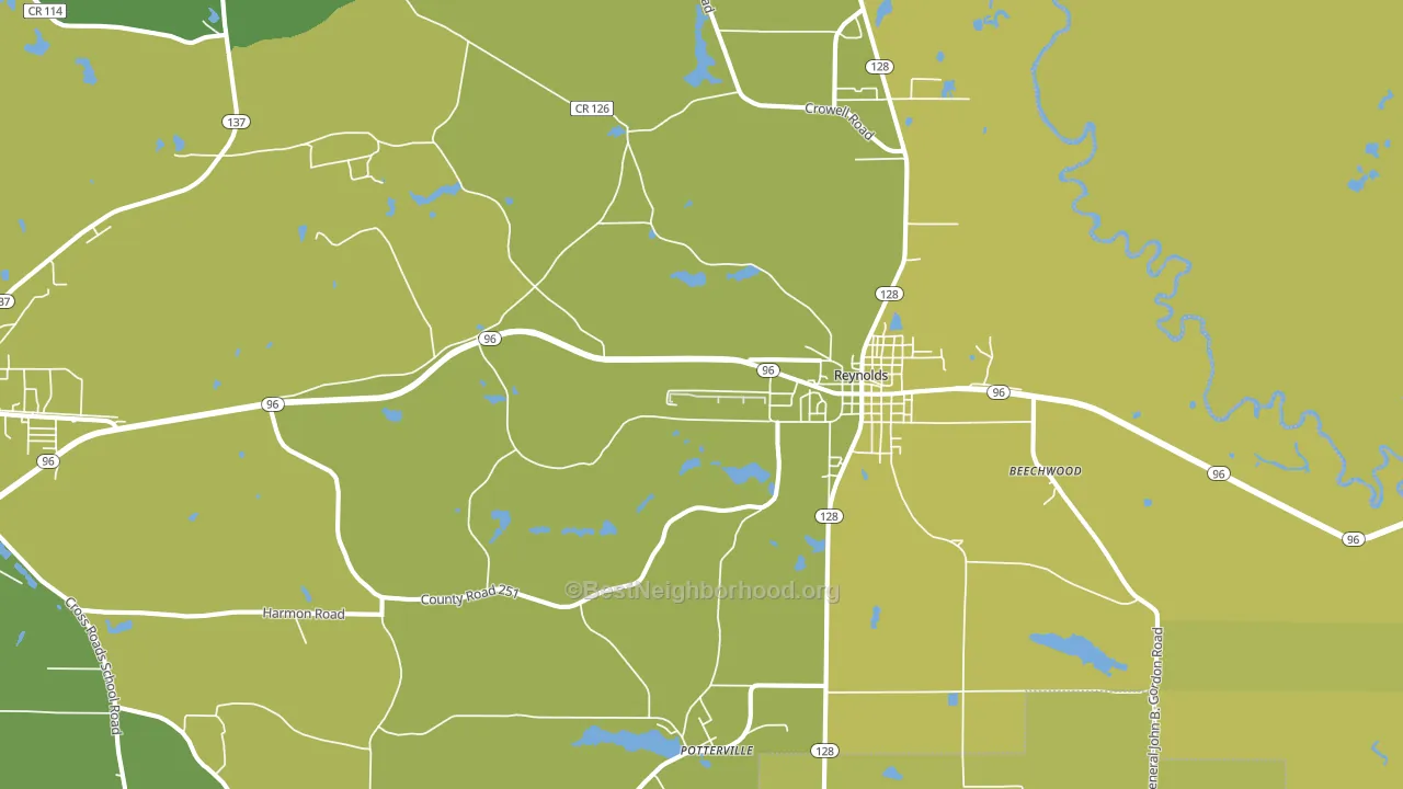 31076, GA block-group voter-turnout map