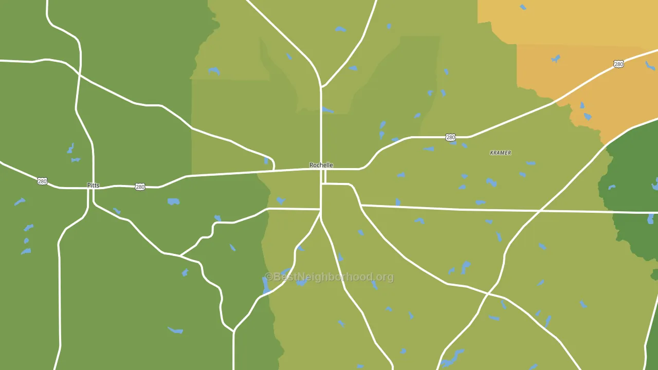 31079, GA block-group voter-turnout map