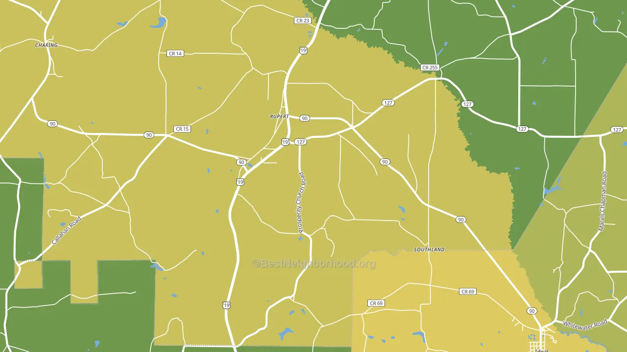 31081, GA block-group voter-turnout map