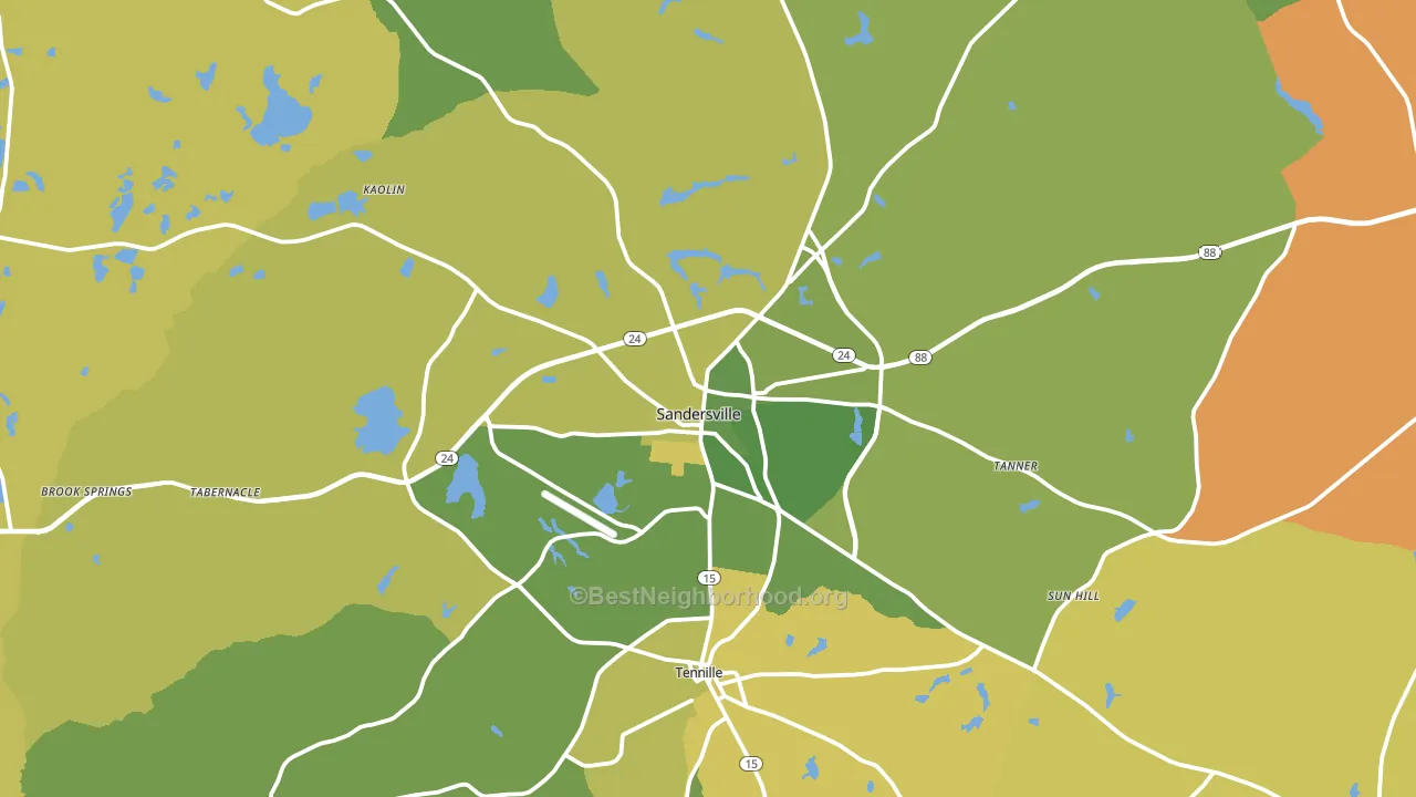31082, GA block-group voter-turnout map