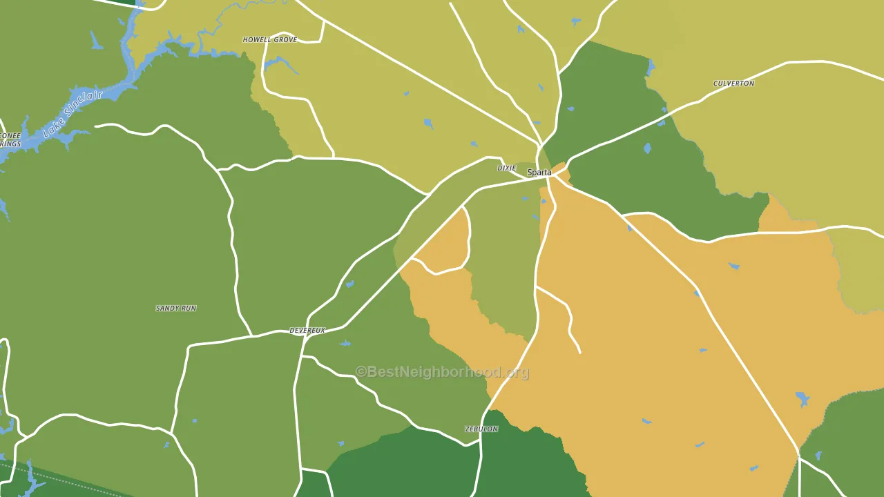 31087, GA block-group voter-turnout map