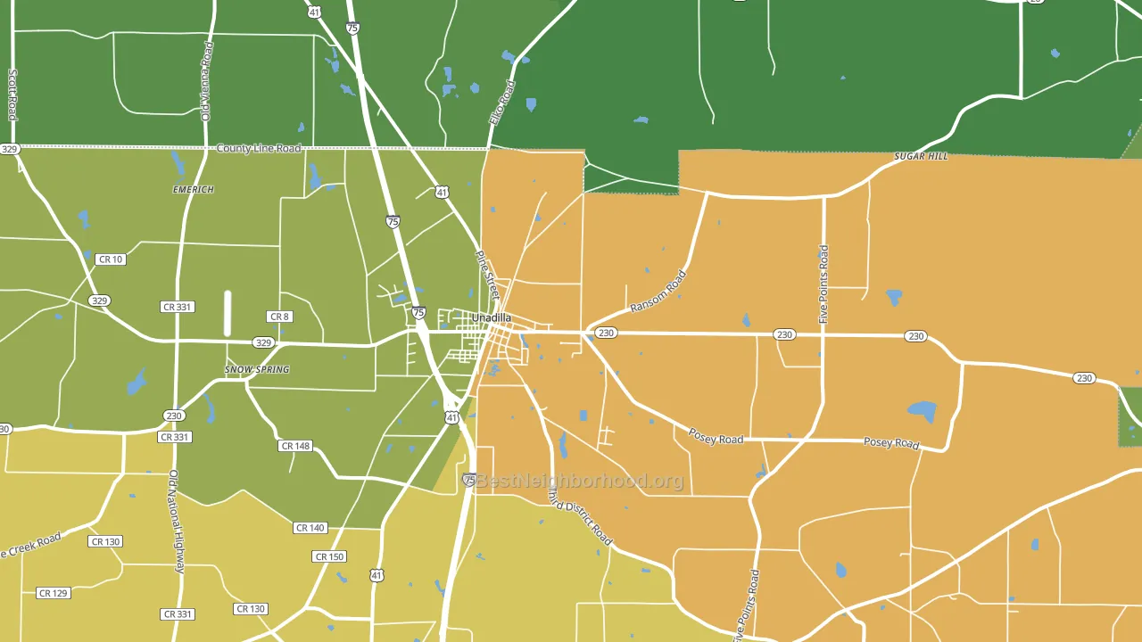31091, GA block-group voter-turnout map