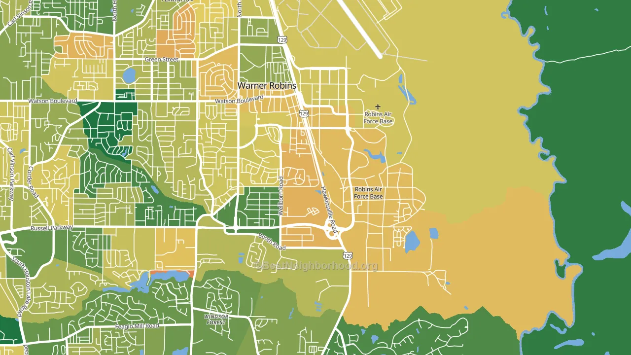 31098, GA block-group voter-turnout map
