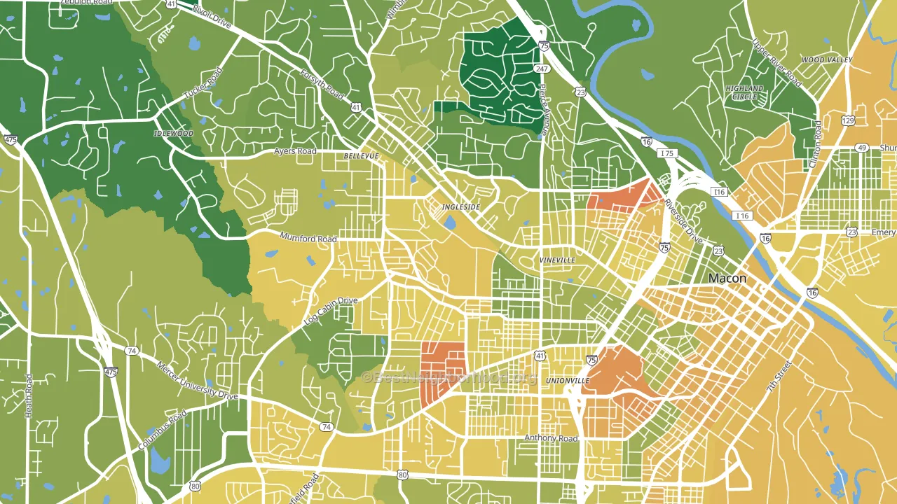 31204, GA block-group voter-turnout map