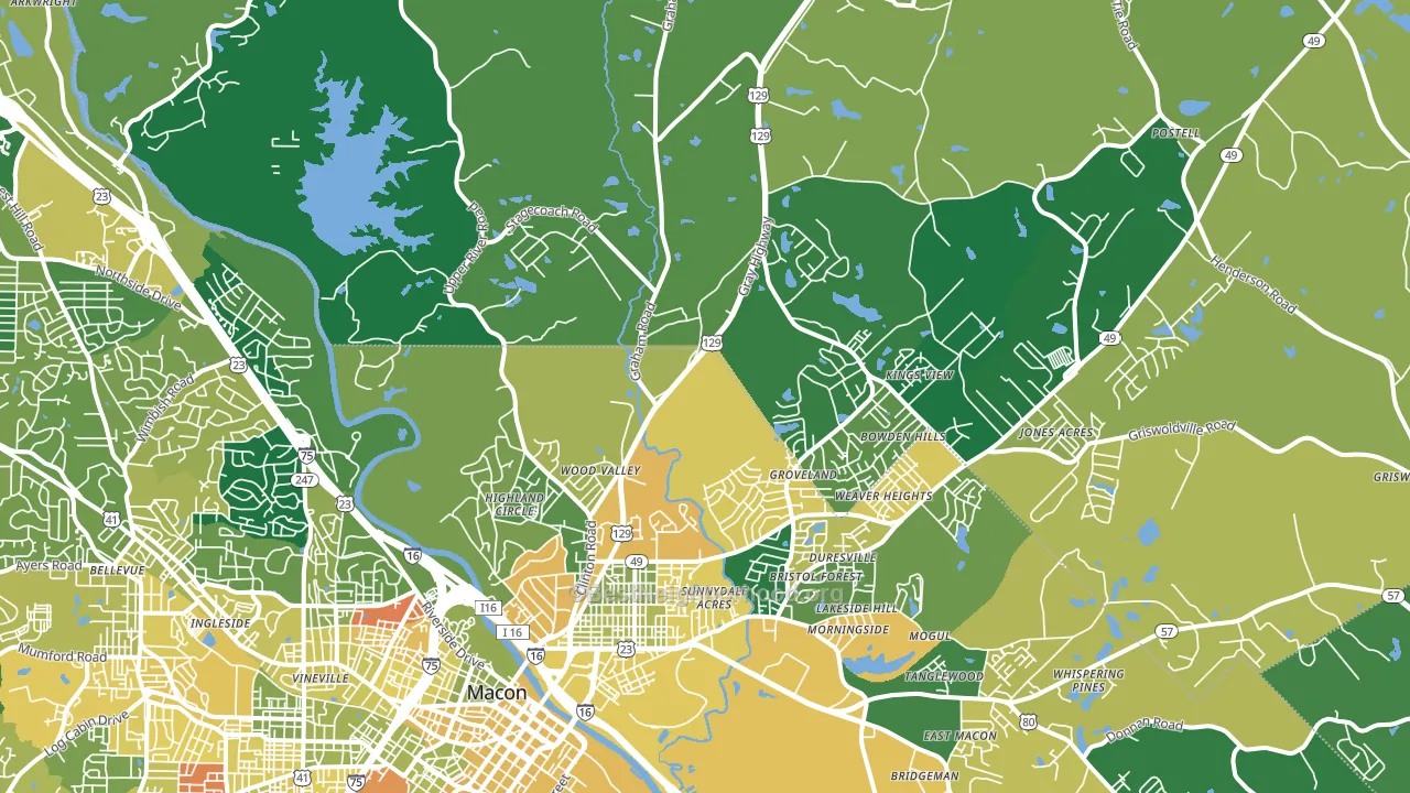 31211, GA block-group voter-turnout map