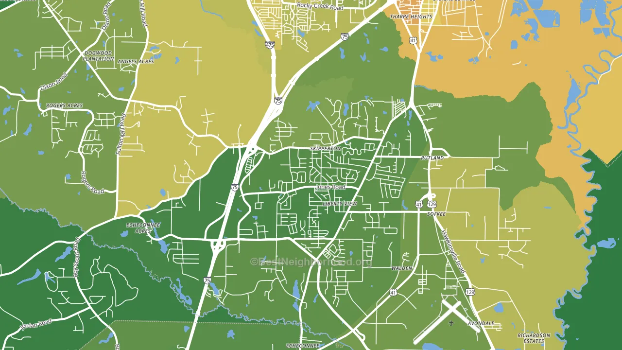 31216, GA block-group voter-turnout map