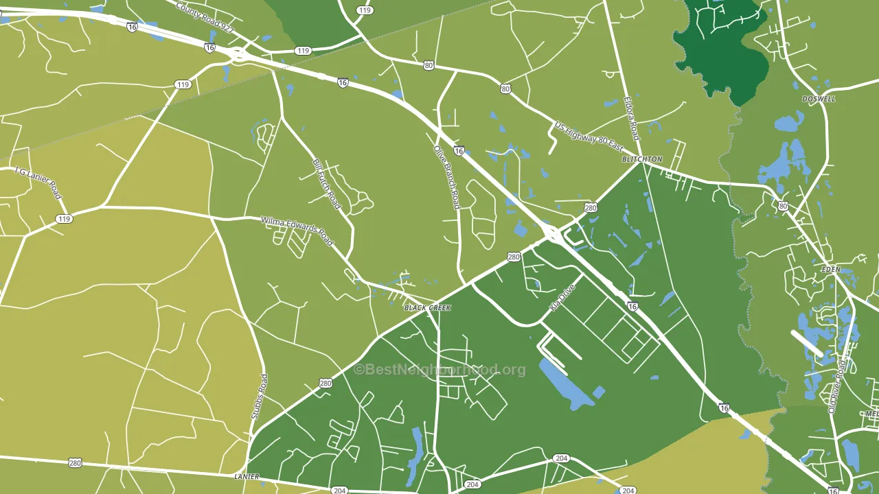 31308, GA block-group voter-turnout map