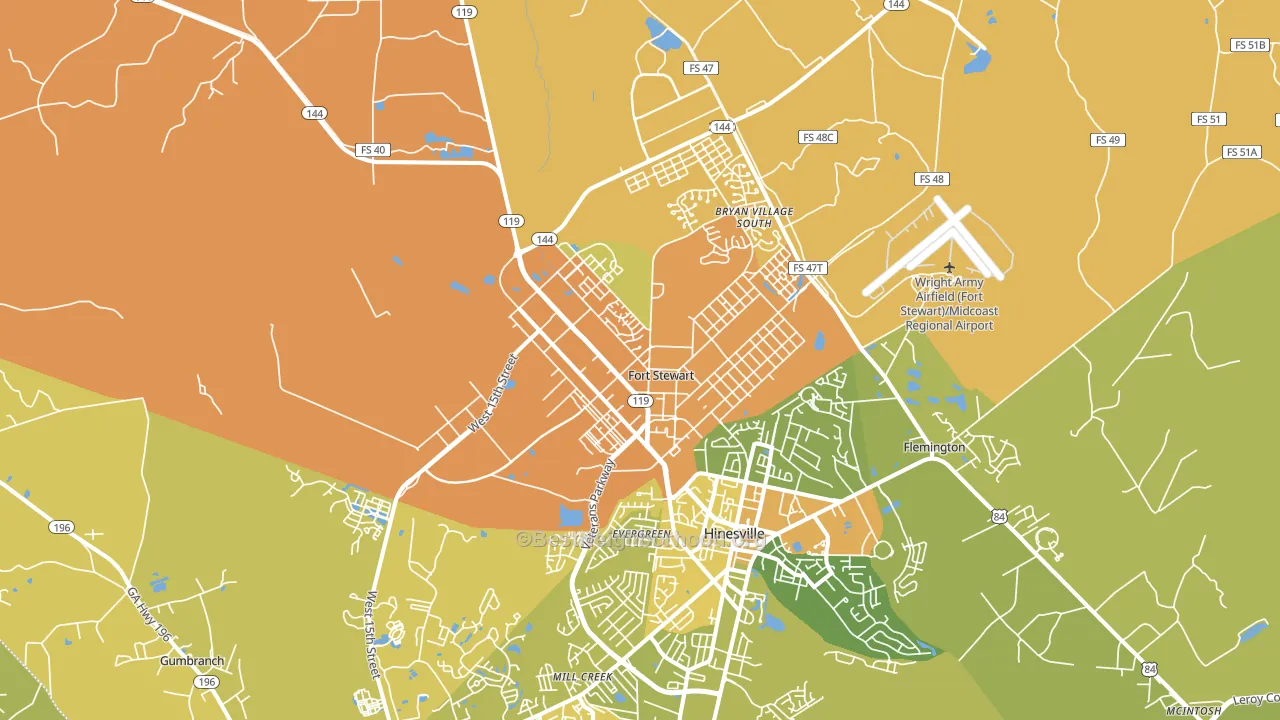 31314, GA block-group voter-turnout map