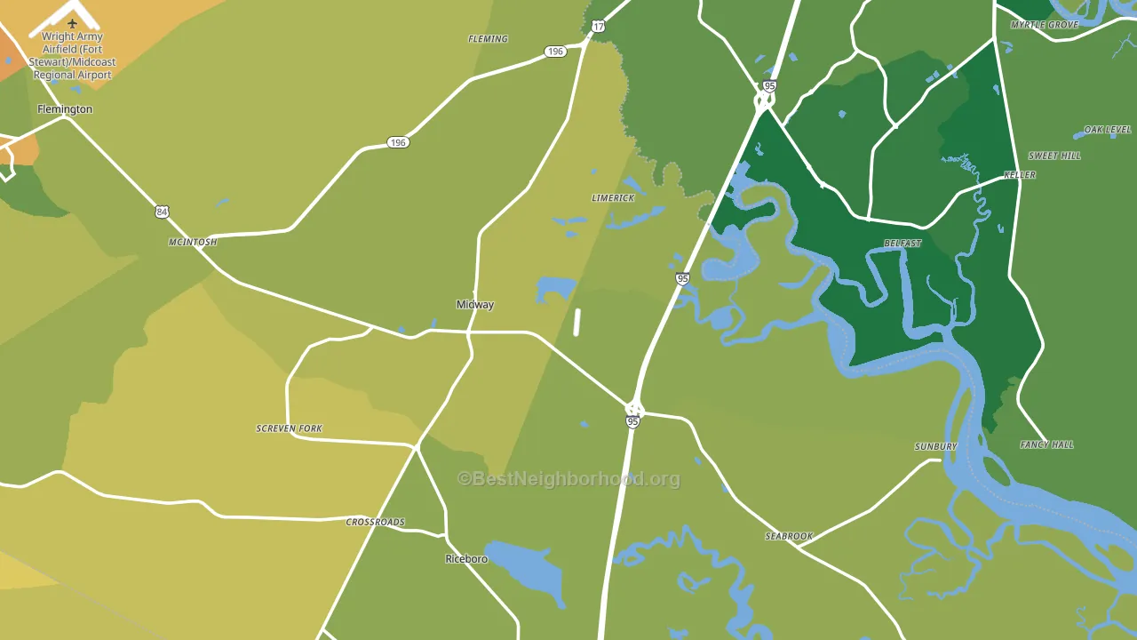 31320, GA block-group voter-turnout map