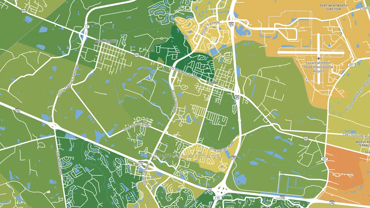 31322, GA block-group voter-turnout map