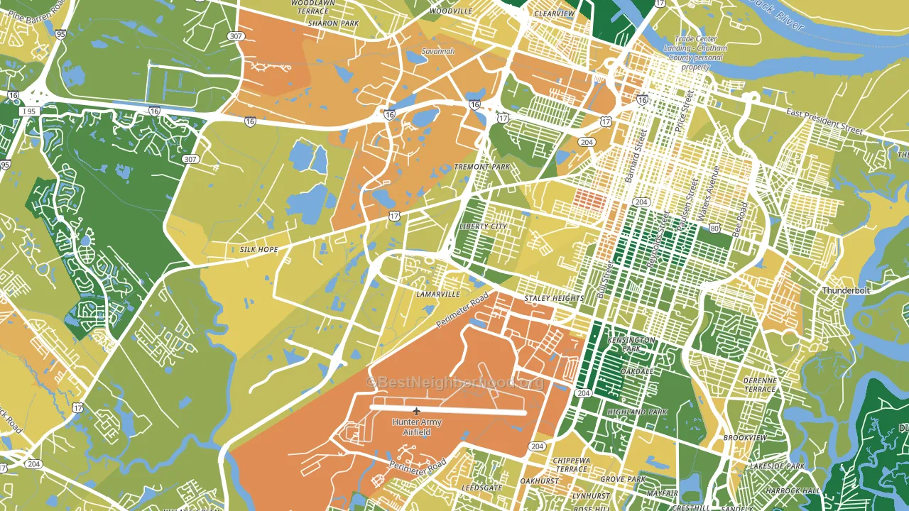 31405, GA block-group voter-turnout map