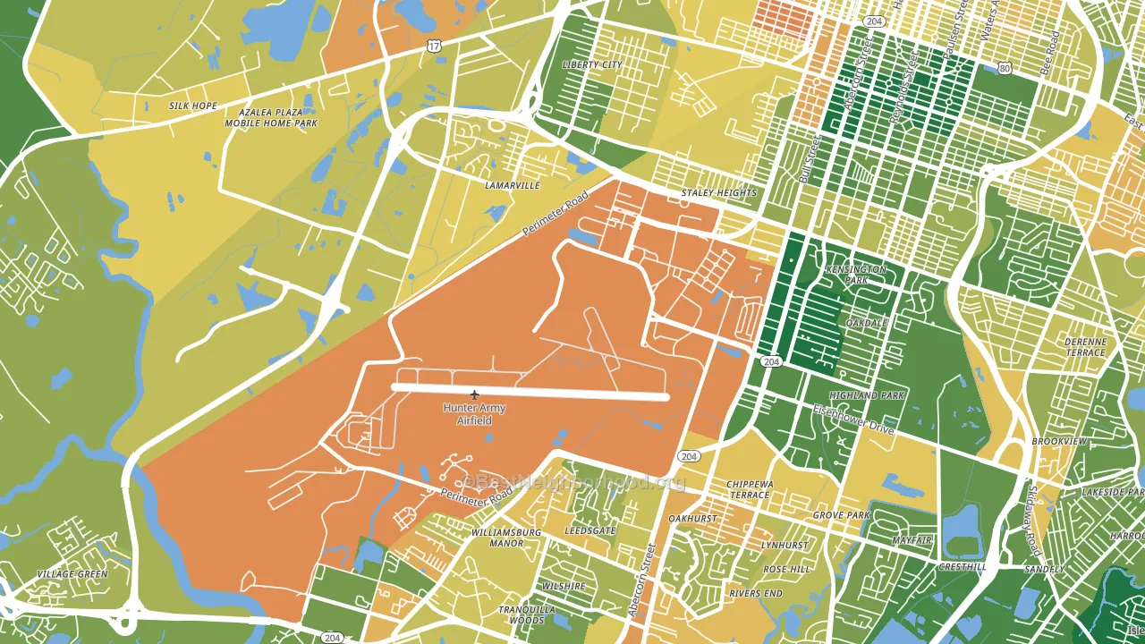 31409, GA block-group voter-turnout map