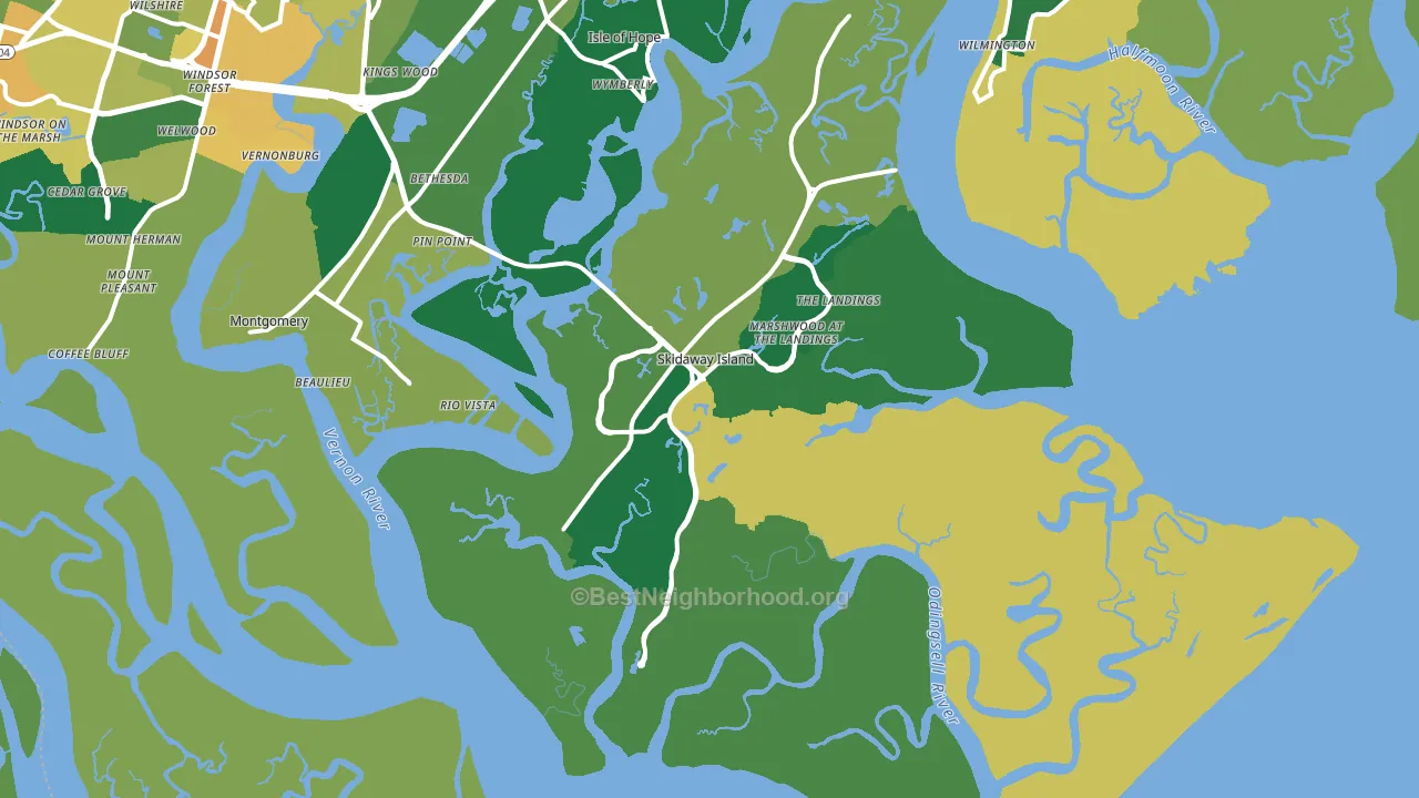31411, GA block-group voter-turnout map