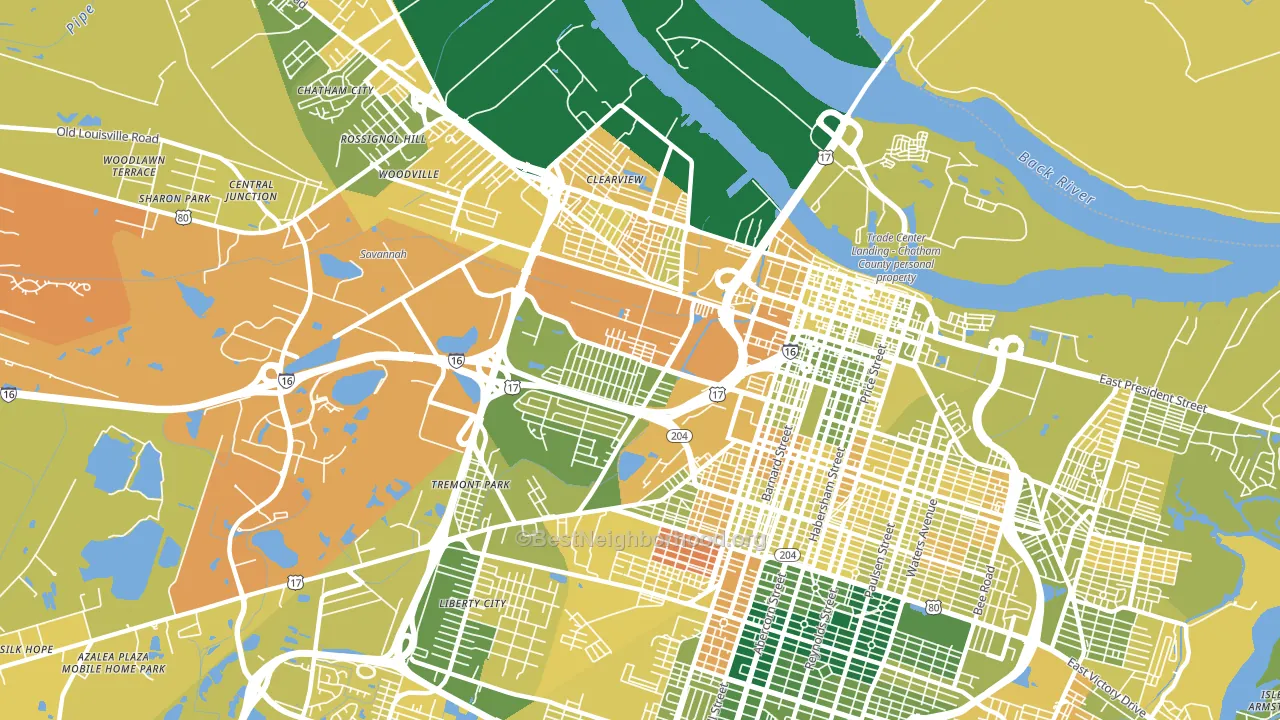 31415, GA block-group voter-turnout map