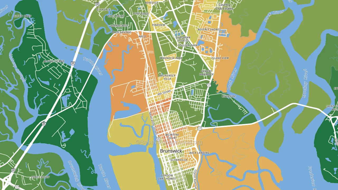 31520, GA block-group voter-turnout map