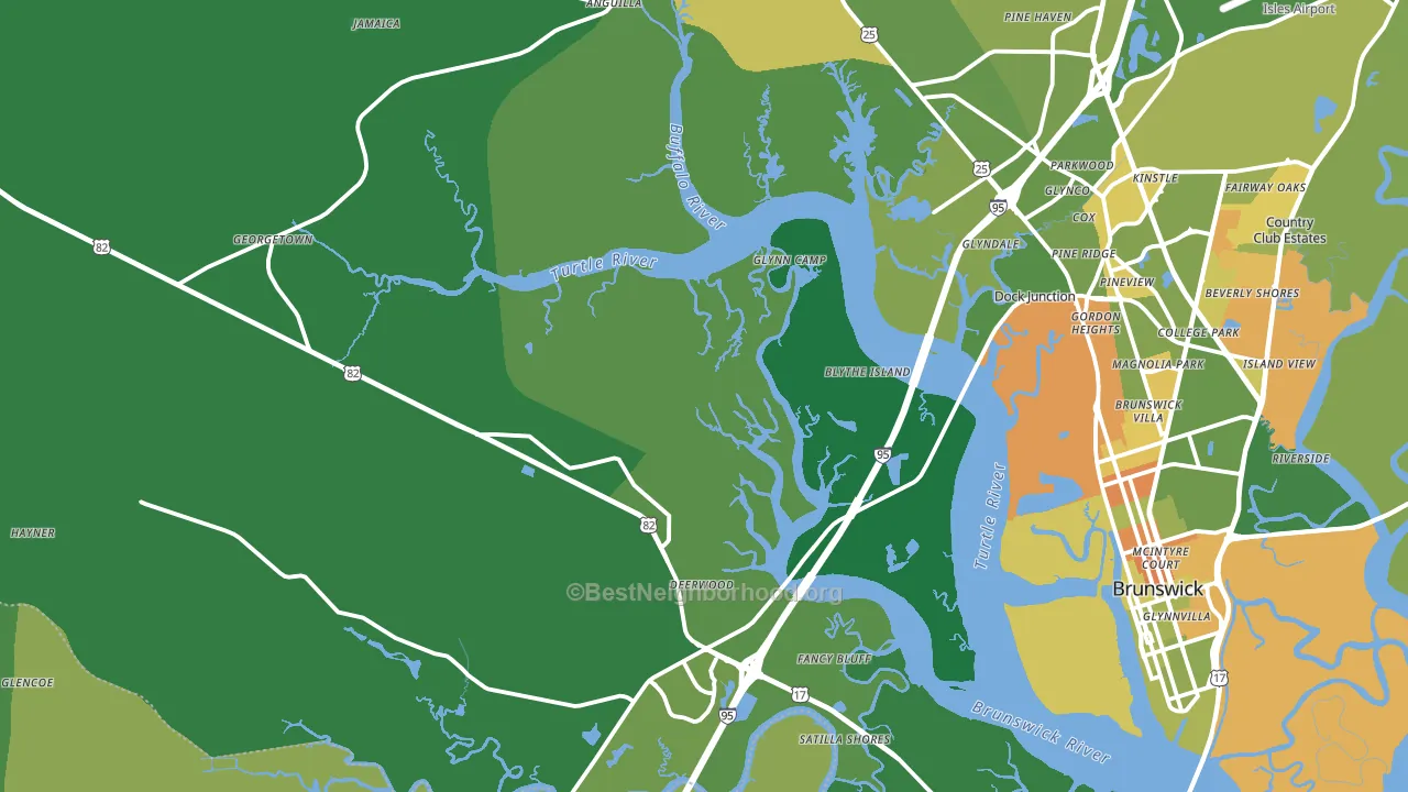 31523, GA block-group voter-turnout map