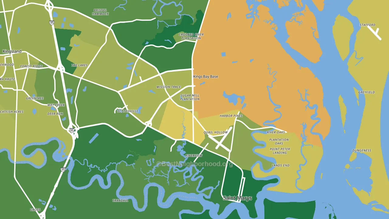 31558, GA block-group voter-turnout map
