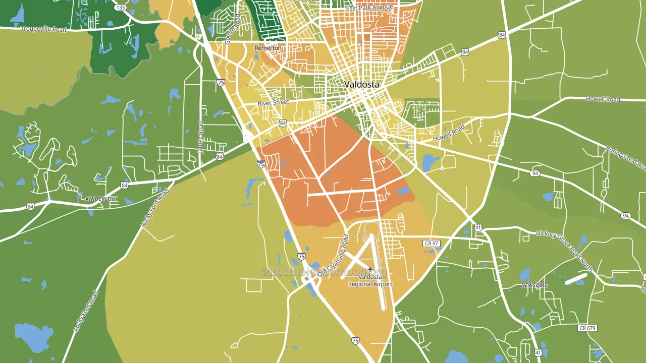 31601, GA block-group voter-turnout map