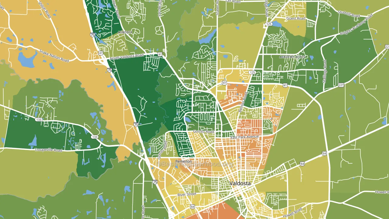 31602, GA block-group voter-turnout map