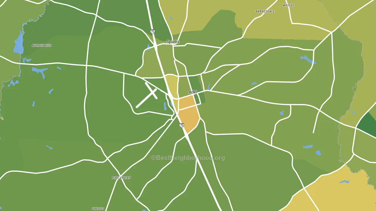 31620, GA block-group voter-turnout map