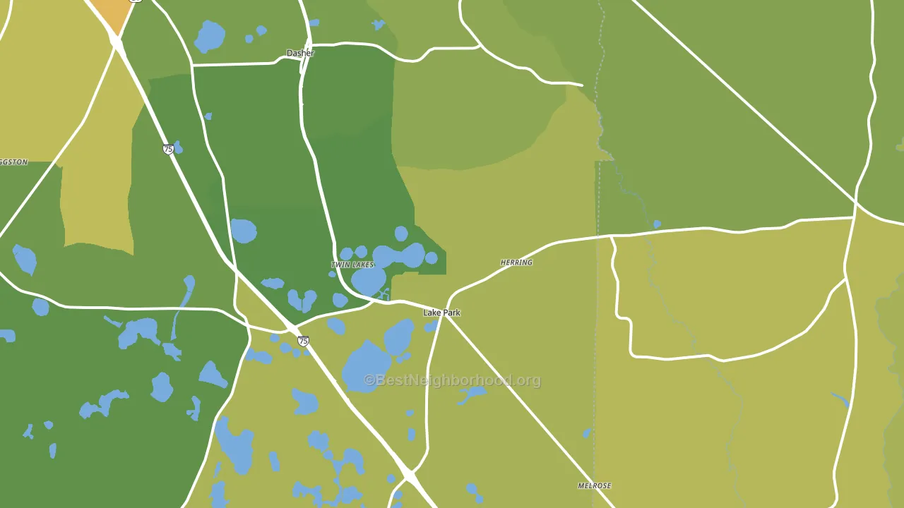 31636, GA block-group voter-turnout map