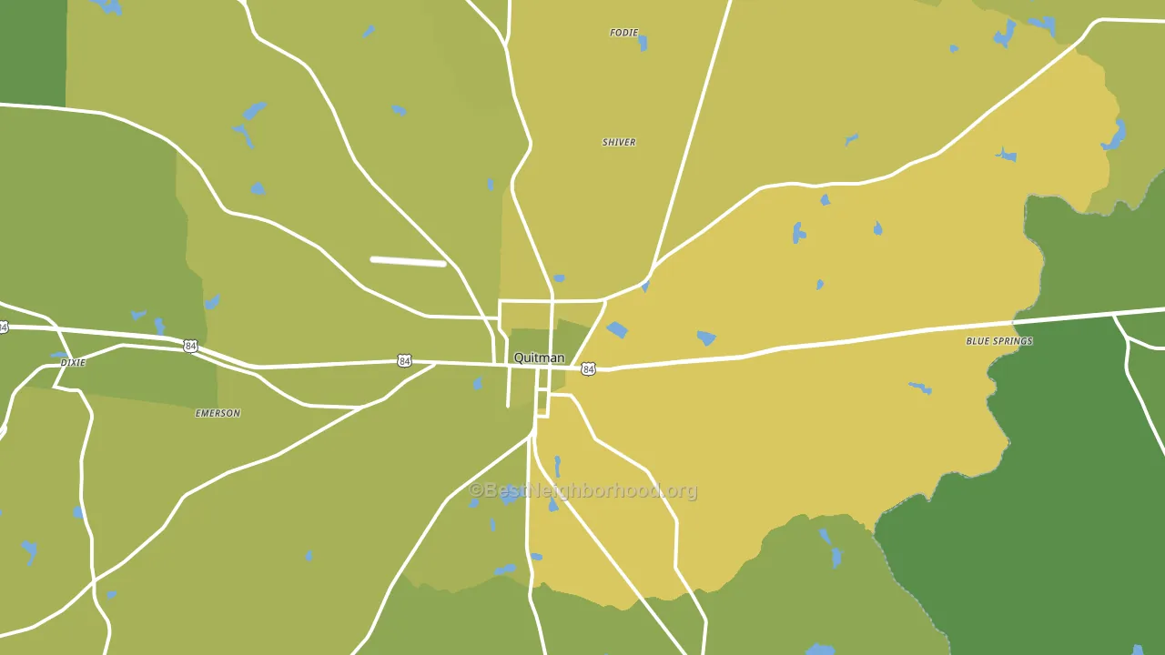 31643, GA block-group voter-turnout map