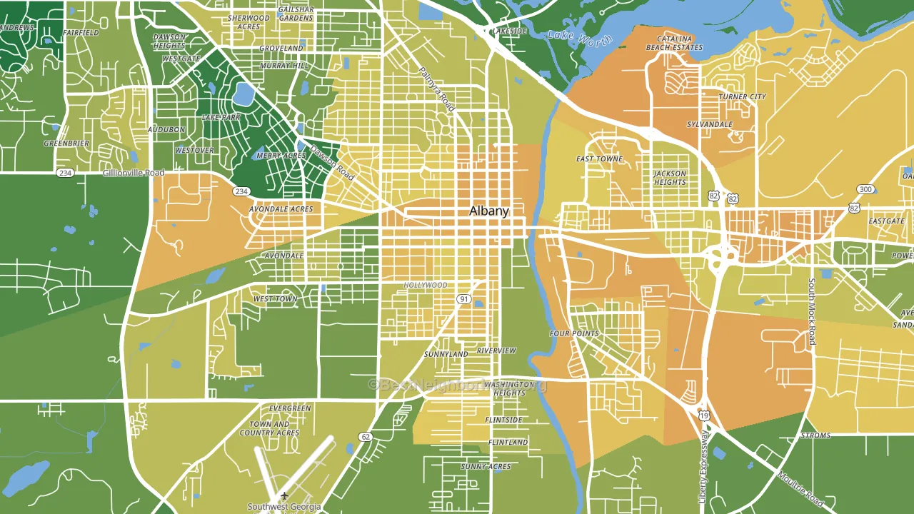 31701, GA block-group voter-turnout map