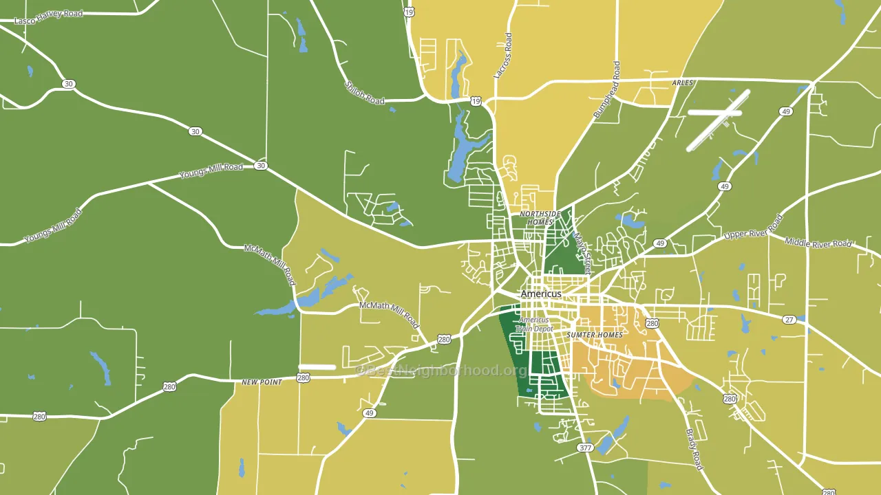 31719, GA block-group voter-turnout map
