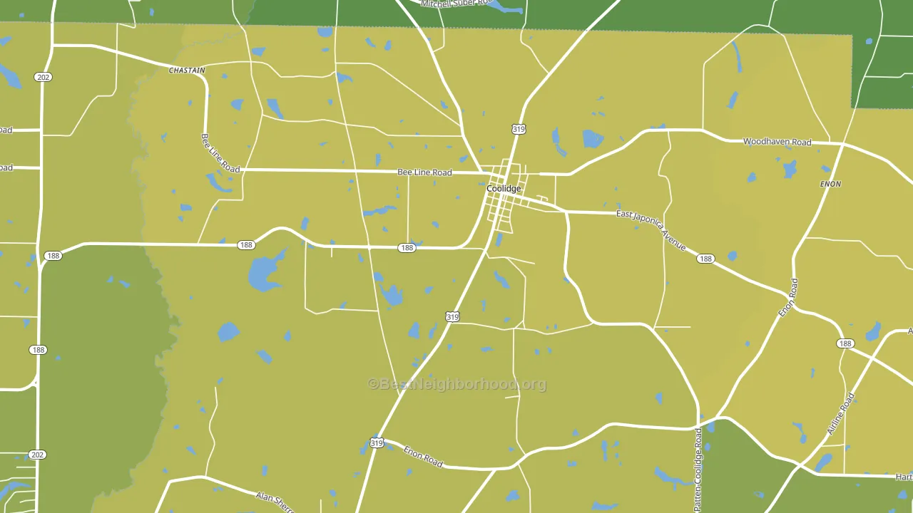 31738, GA block-group voter-turnout map