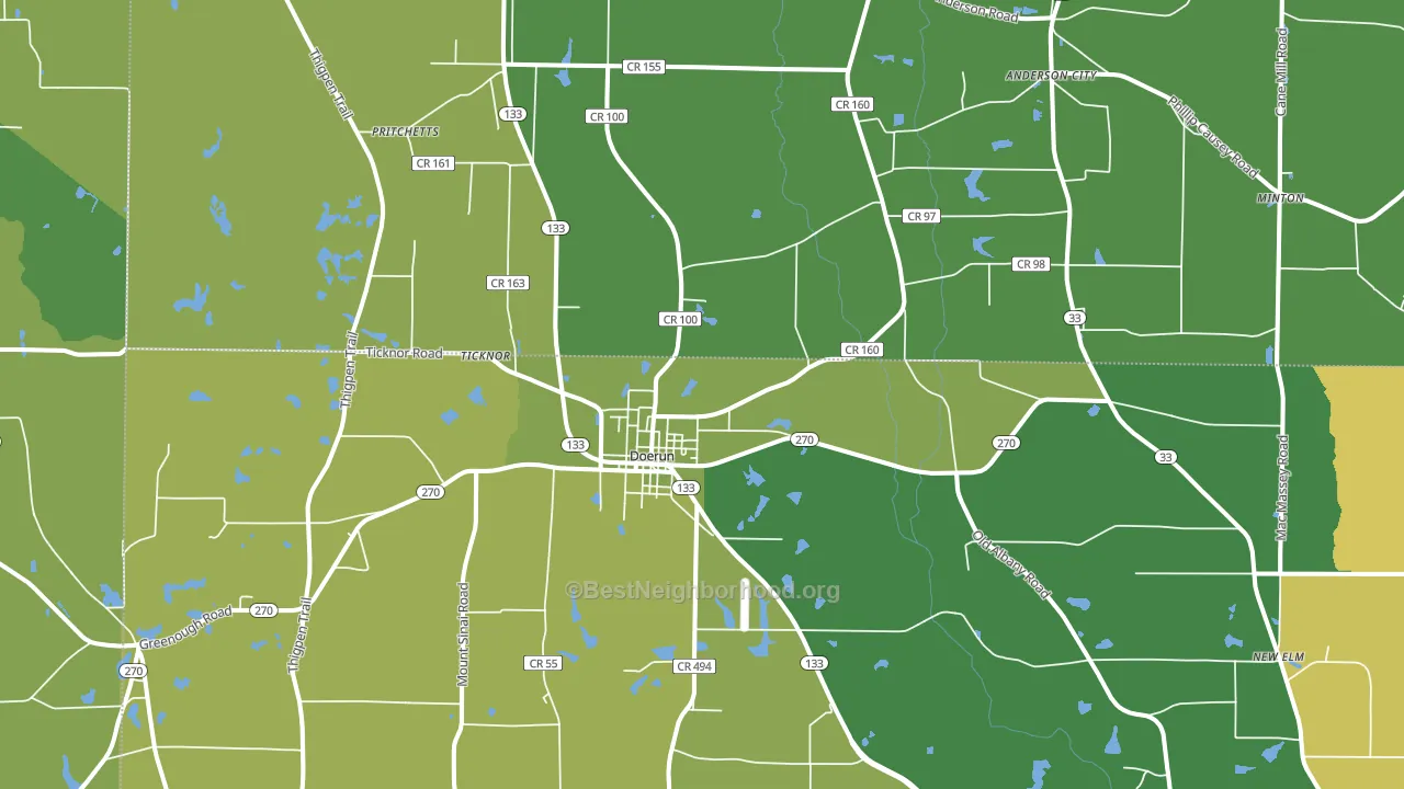 31744, GA block-group voter-turnout map