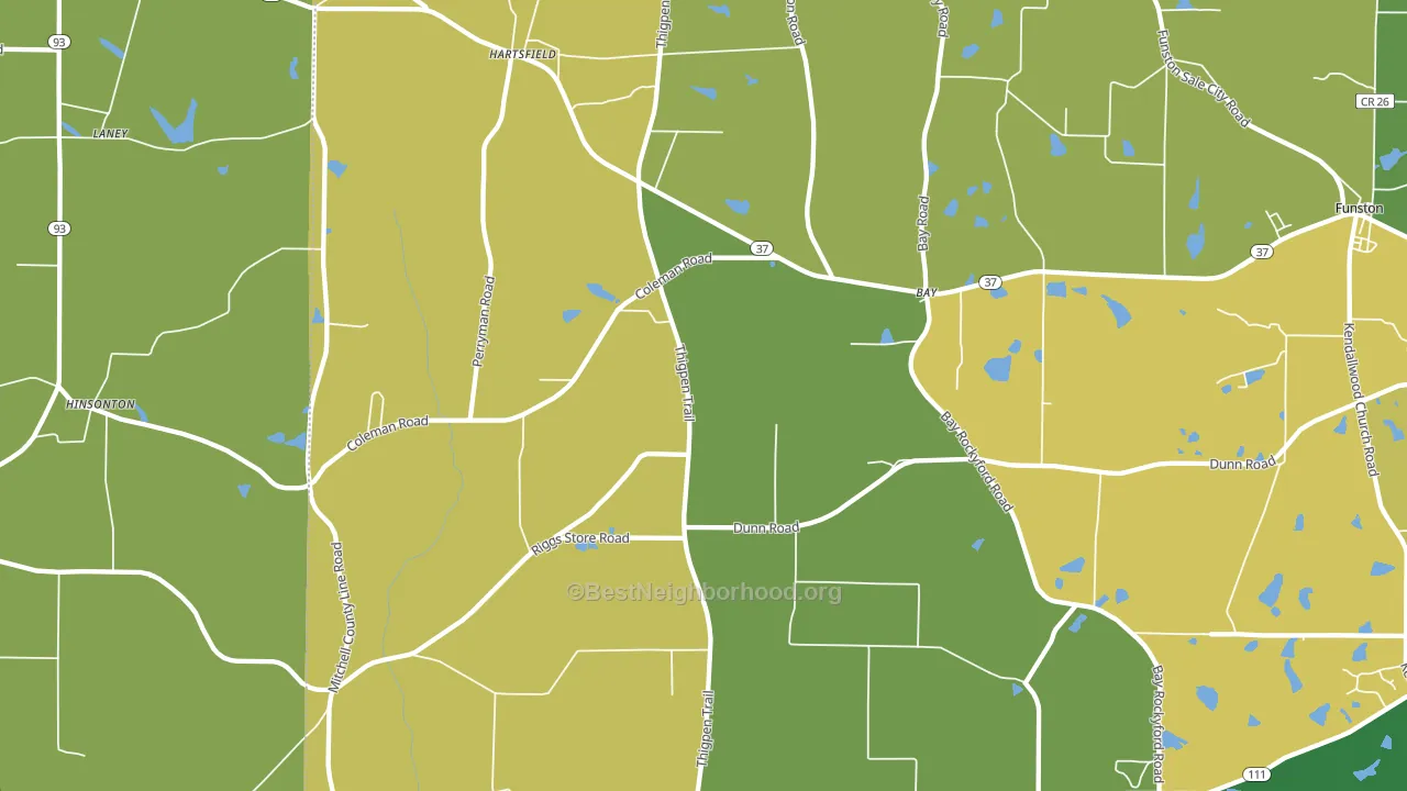 31756, GA block-group voter-turnout map